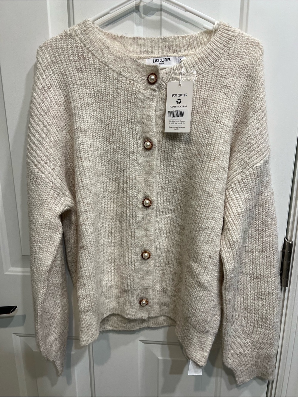 Easy Clothes Beige Rufus Cardigan